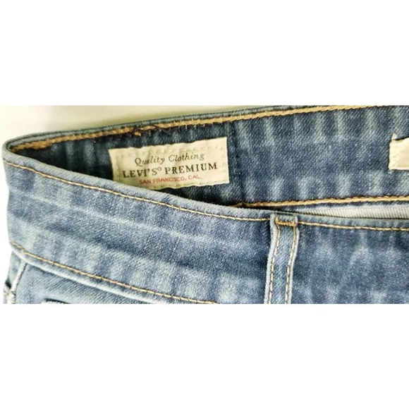 Levi's 26X28 Women's 721 High Rise Skinny Ankle Zip Blue Denim Premium Jeans - Picture 7 of 15